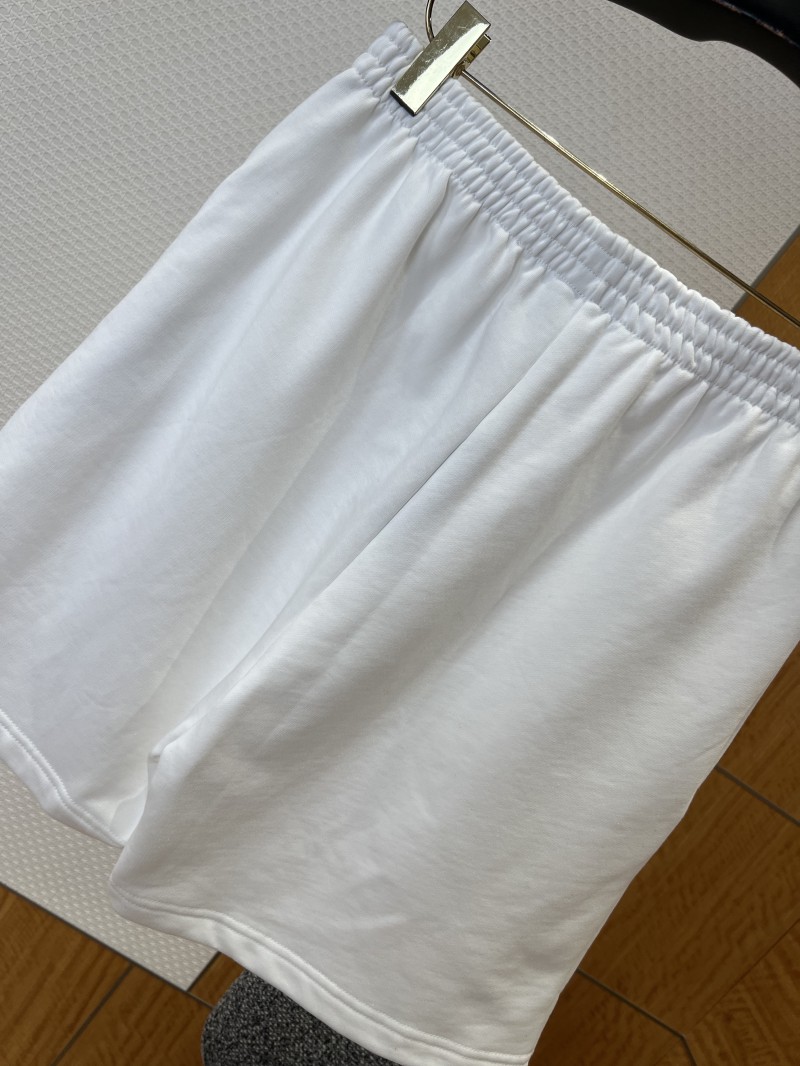 Balenciaga Resin-Embellished Embroidered Drawstring Casual Shorts 6