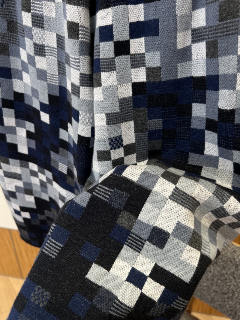 LV Pixel Check Patchwork Knit Drawstring Shorts 7