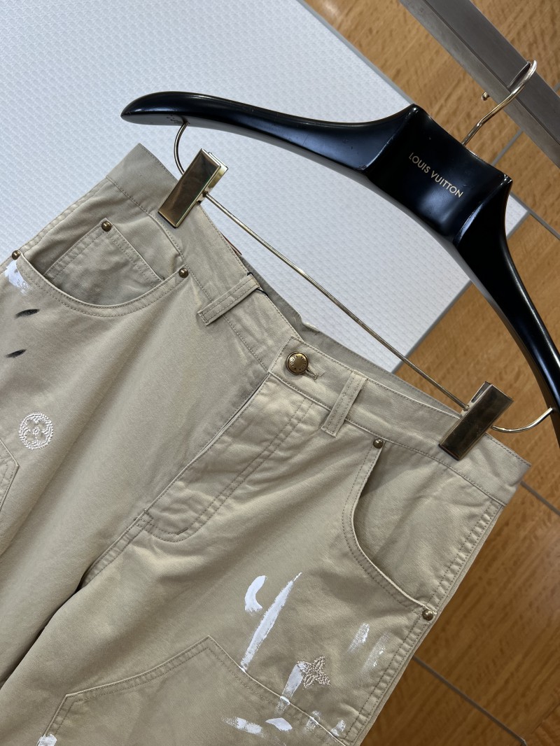LV Hand-Painted Graffiti Work Pants 2