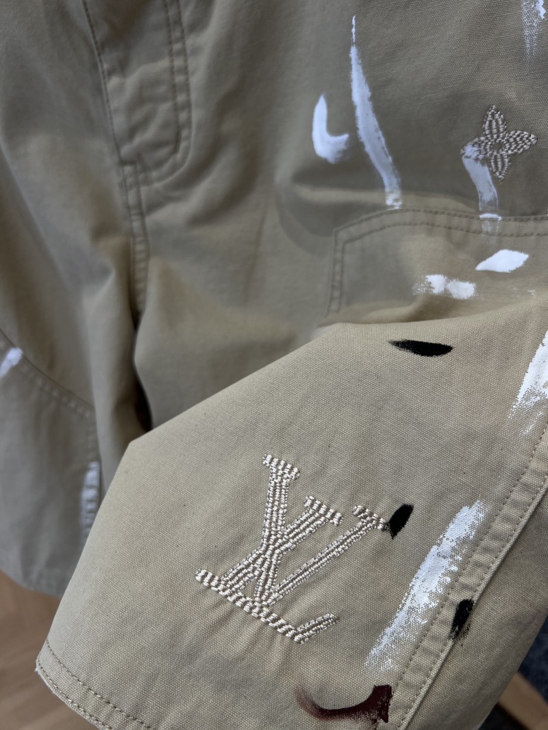 LV Hand-Painted Graffiti Work Pants 4