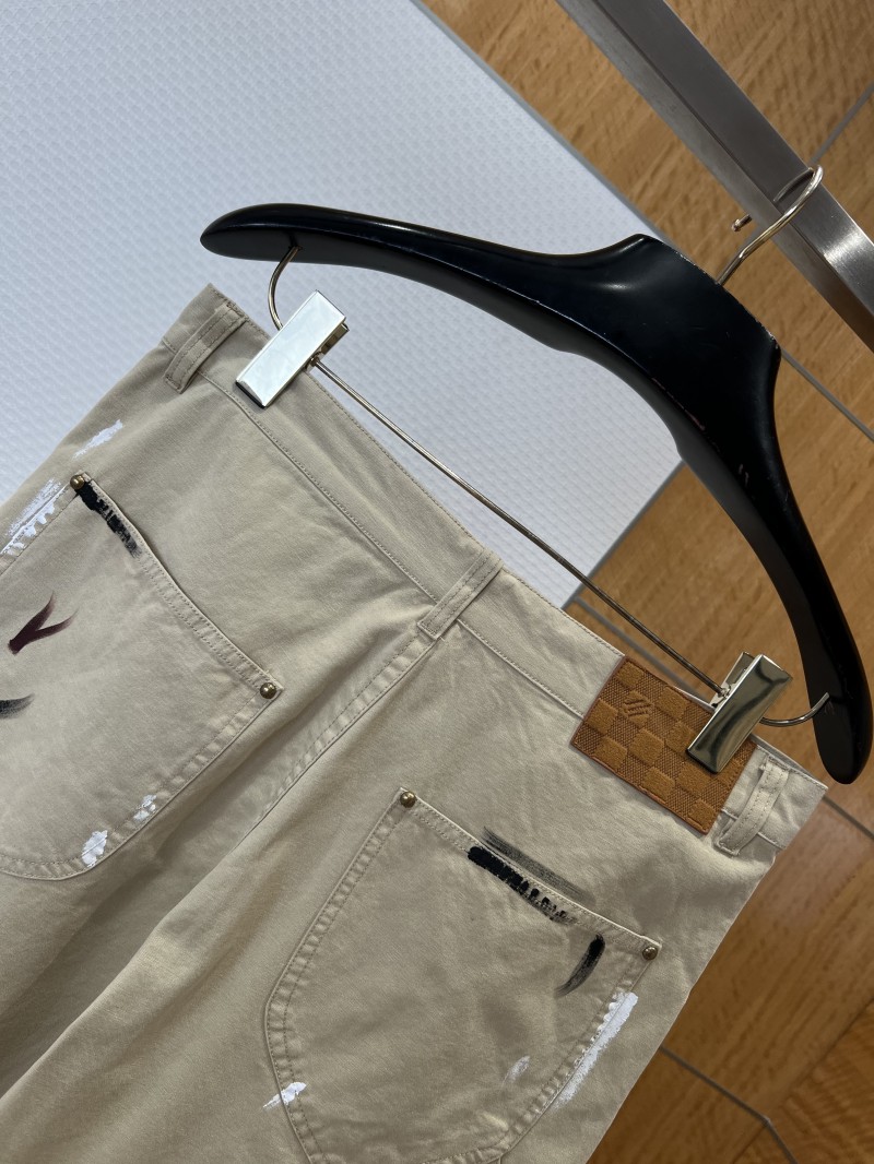 LV Hand-Painted Graffiti Work Pants 5