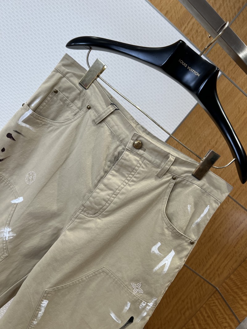 LV Hand-Painted Graffiti Work Pants 2