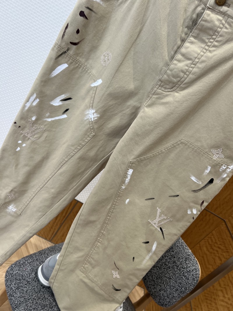 LV Hand-Painted Graffiti Work Pants 3