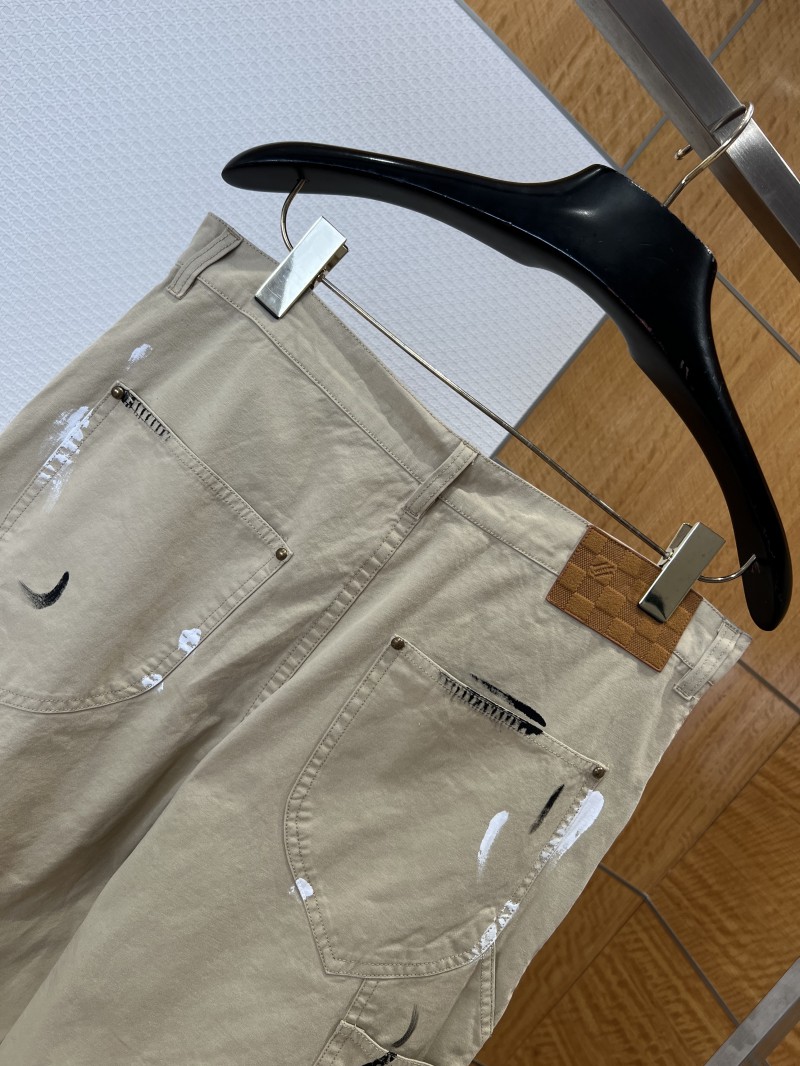 LV Hand-Painted Graffiti Work Pants 5