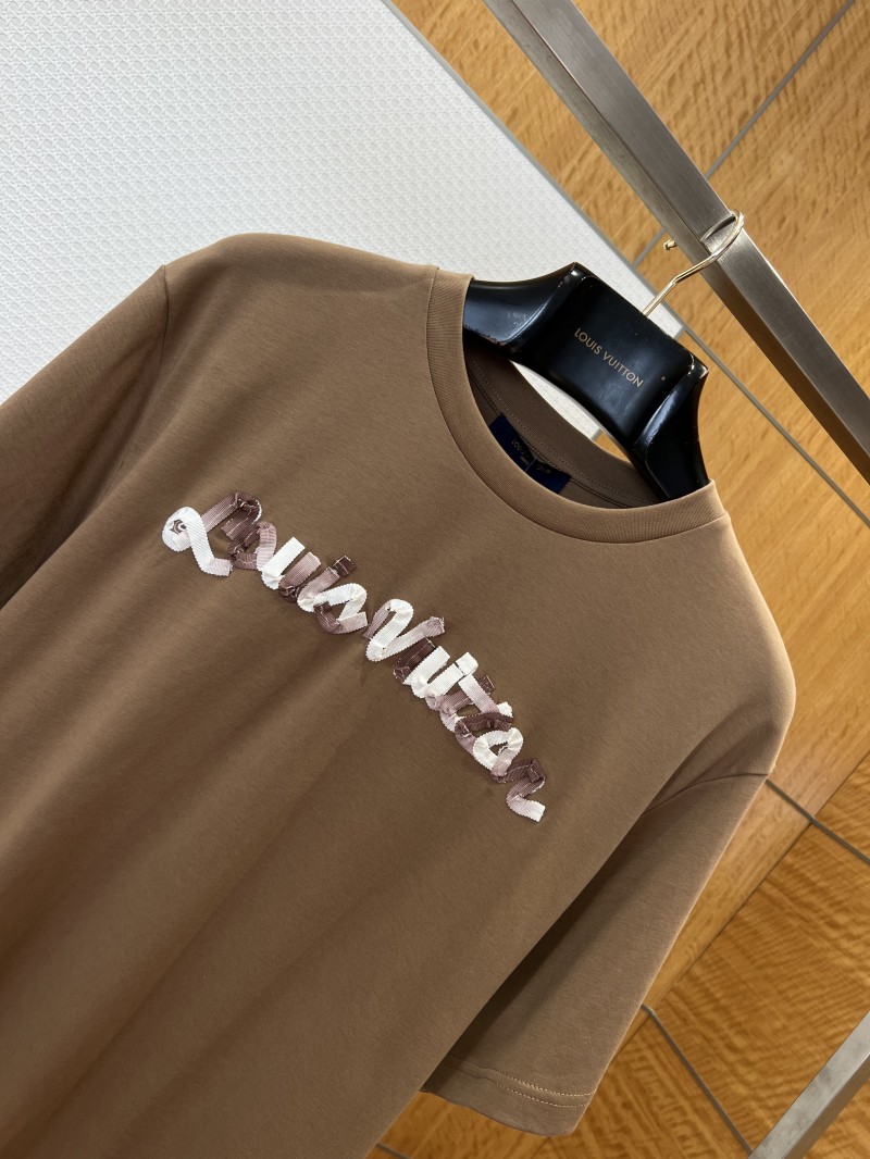 LV Gradient Patch Embroidered Short-Sleeve T-Shirt 1 2