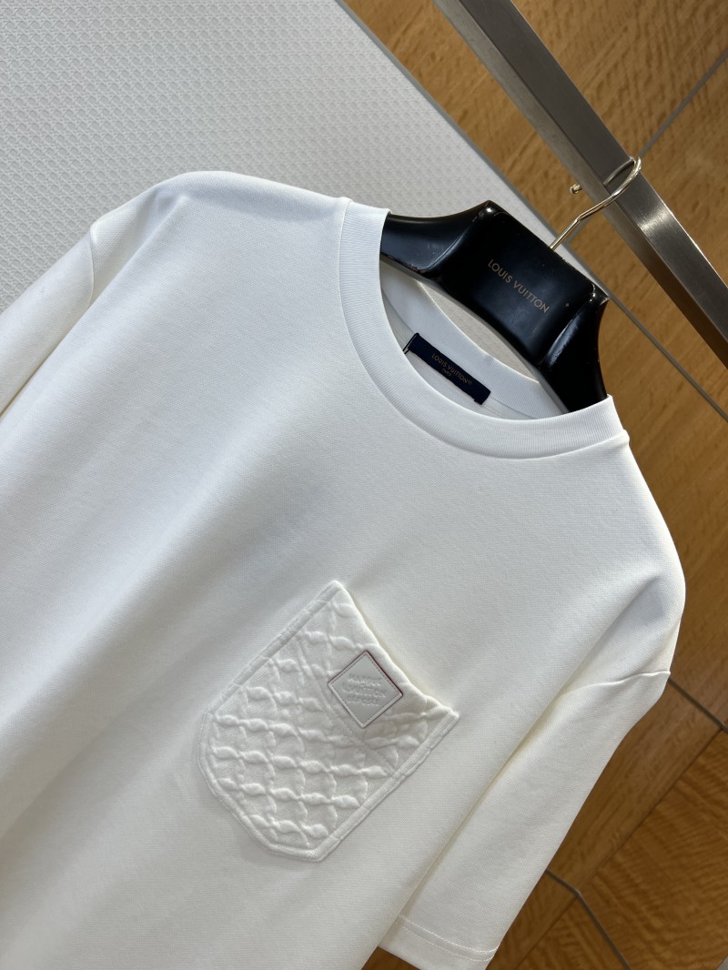 LV Diamond-Embossing Pocket Short-Sleeve T-Shirt 2