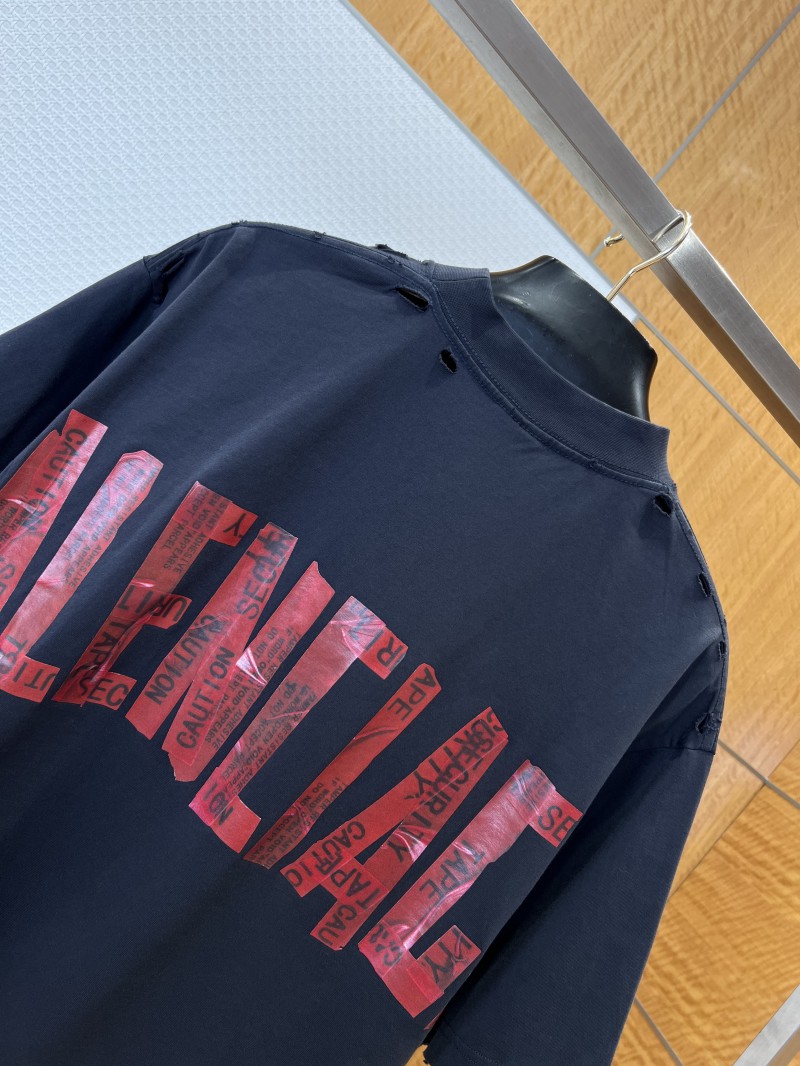Balenciaga Solid-Color Safety Tape Micro-Logo Short-Sleeve T-Shirt 2 2
