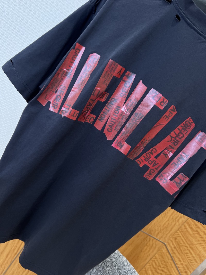 Balenciaga Solid-Color Safety Tape Micro-Logo Short-Sleeve T-Shirt 2 3