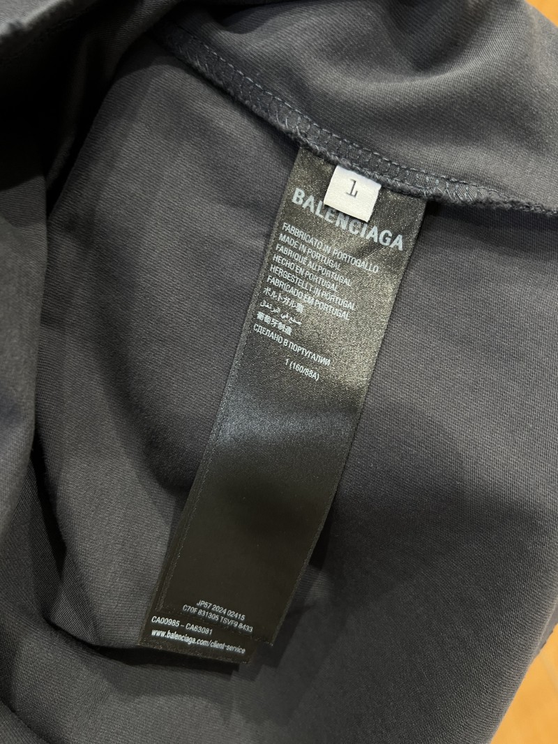 Balenciaga Solid-Color Safety Tape Micro-Logo Short-Sleeve T-Shirt 2 8