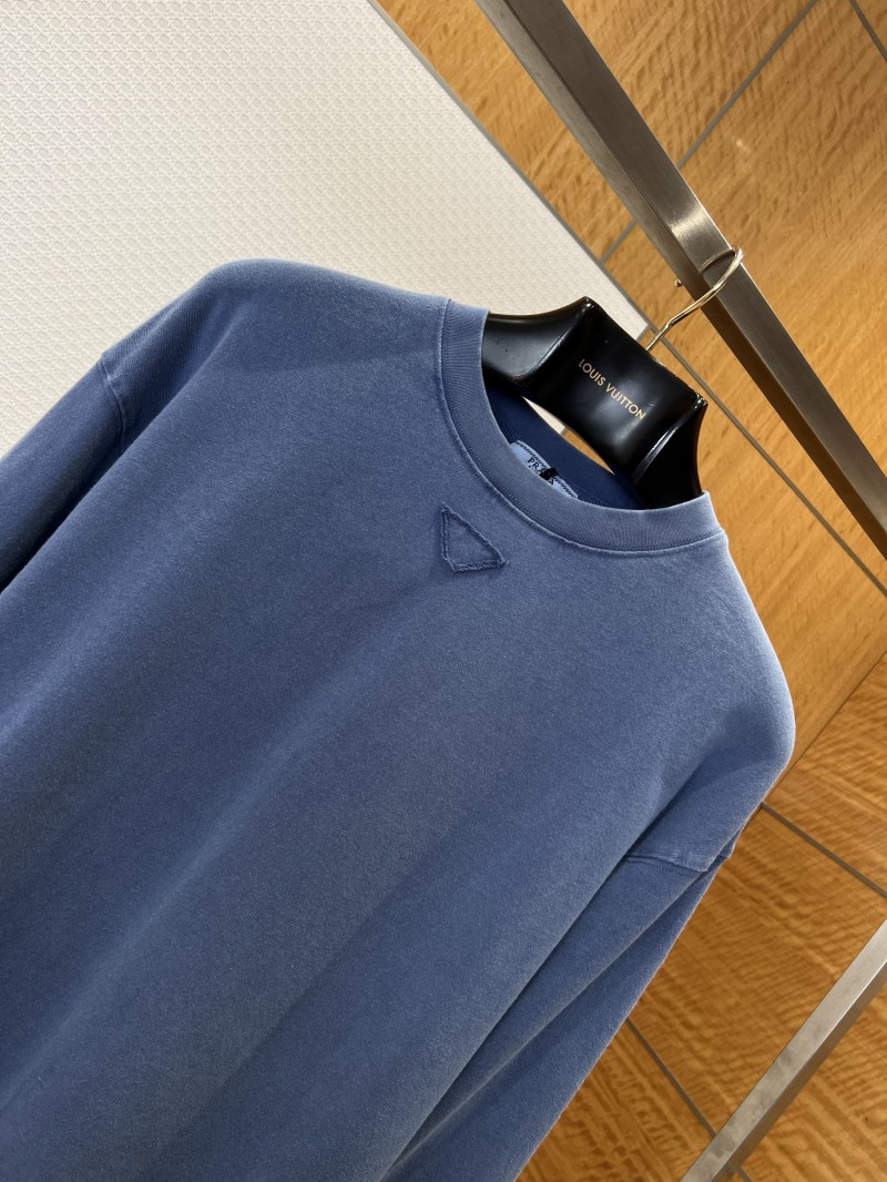 Prada Inverted Triangle Logo Round-Neck Long-Sleeve T-Shirt 2