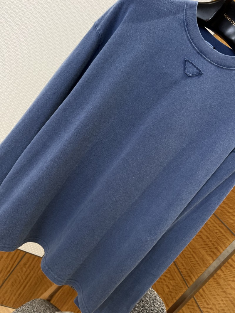 Prada Inverted Triangle Logo Round-Neck Long-Sleeve T-Shirt 3