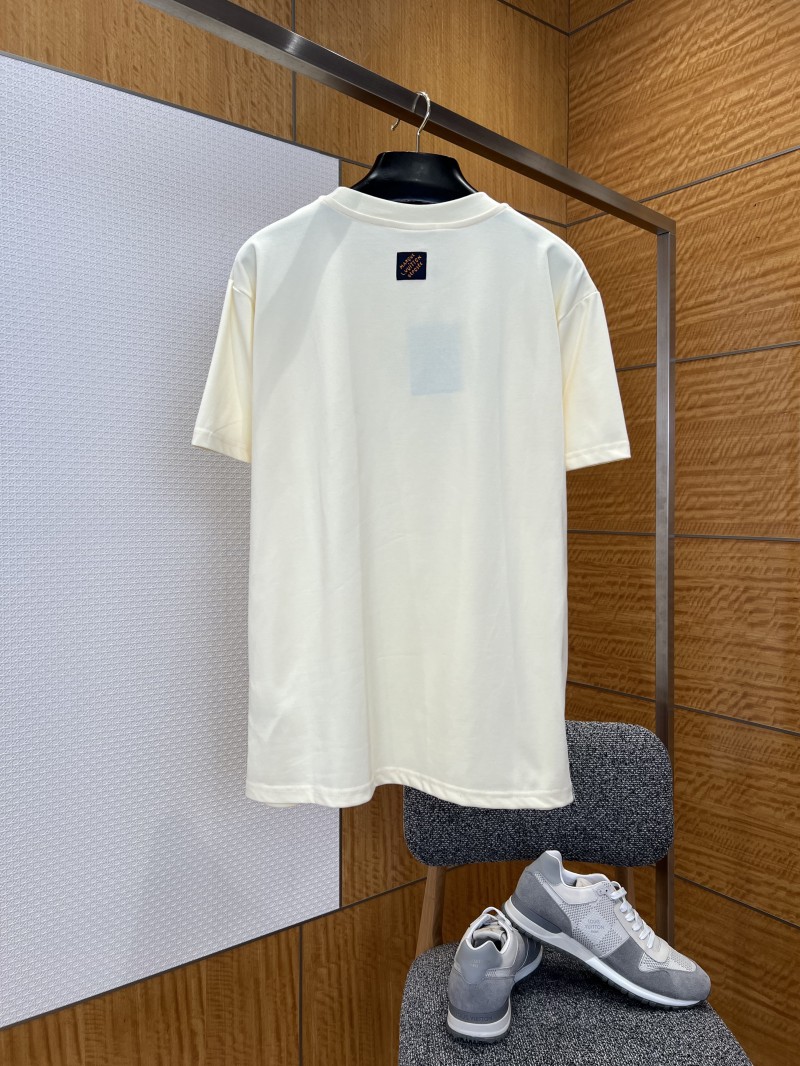 LV Handwritten Embroidered Crew-Neck Short-Sleeve T-Shirt 1
