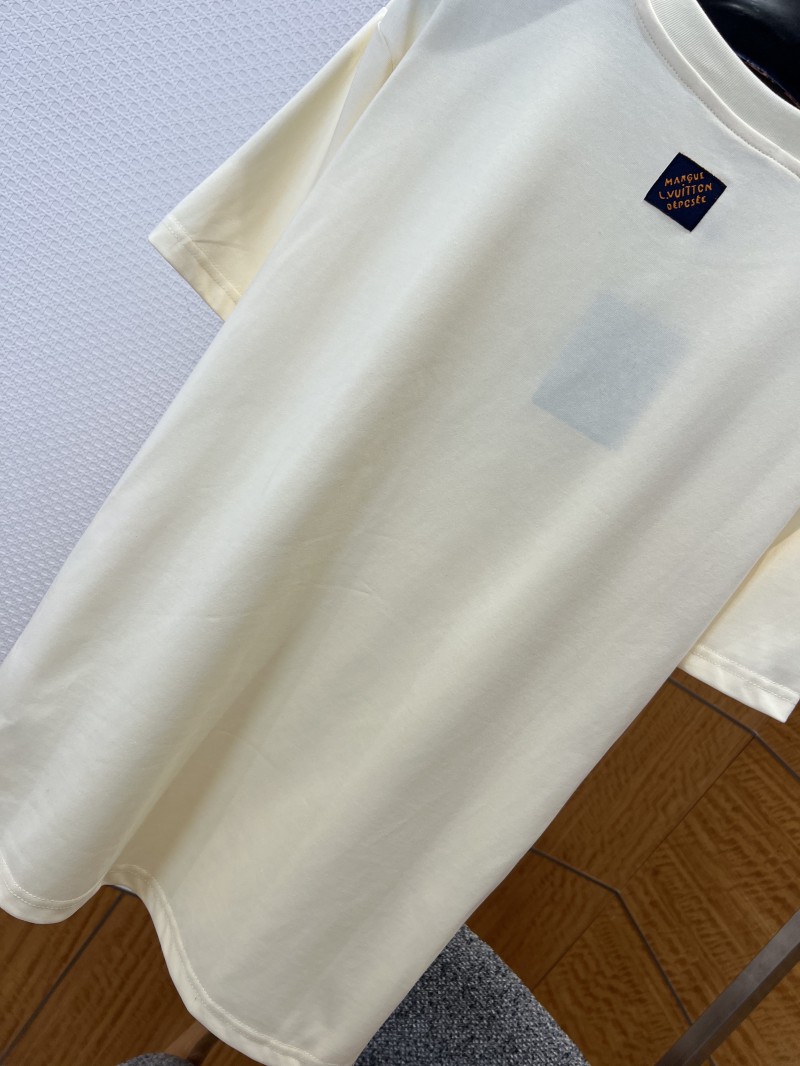 LV Handwritten Embroidered Crew-Neck Short-Sleeve T-Shirt 6