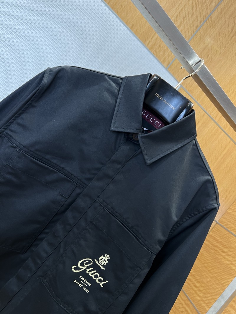 Gucci Pocket-Print Collared Work Jacket 2