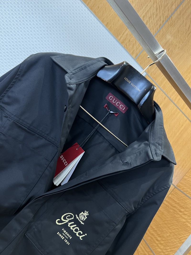 Gucci Pocket-Print Collared Work Jacket 4