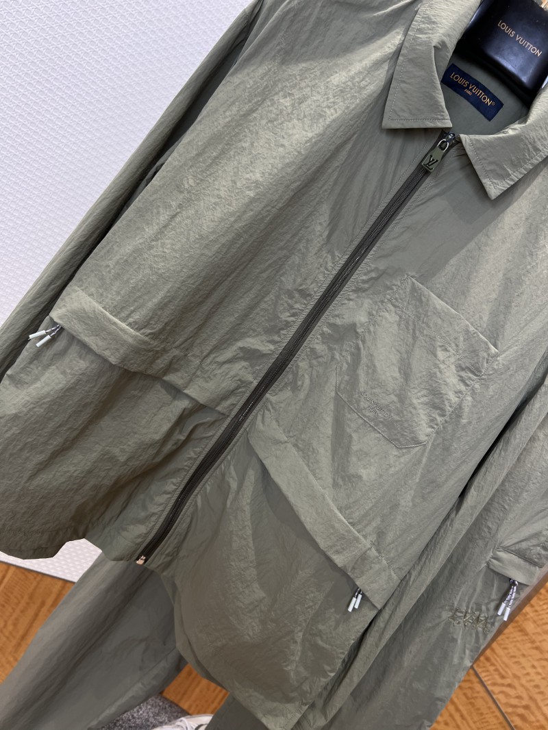LV Embroidered Lapel Zipper Jacket 3