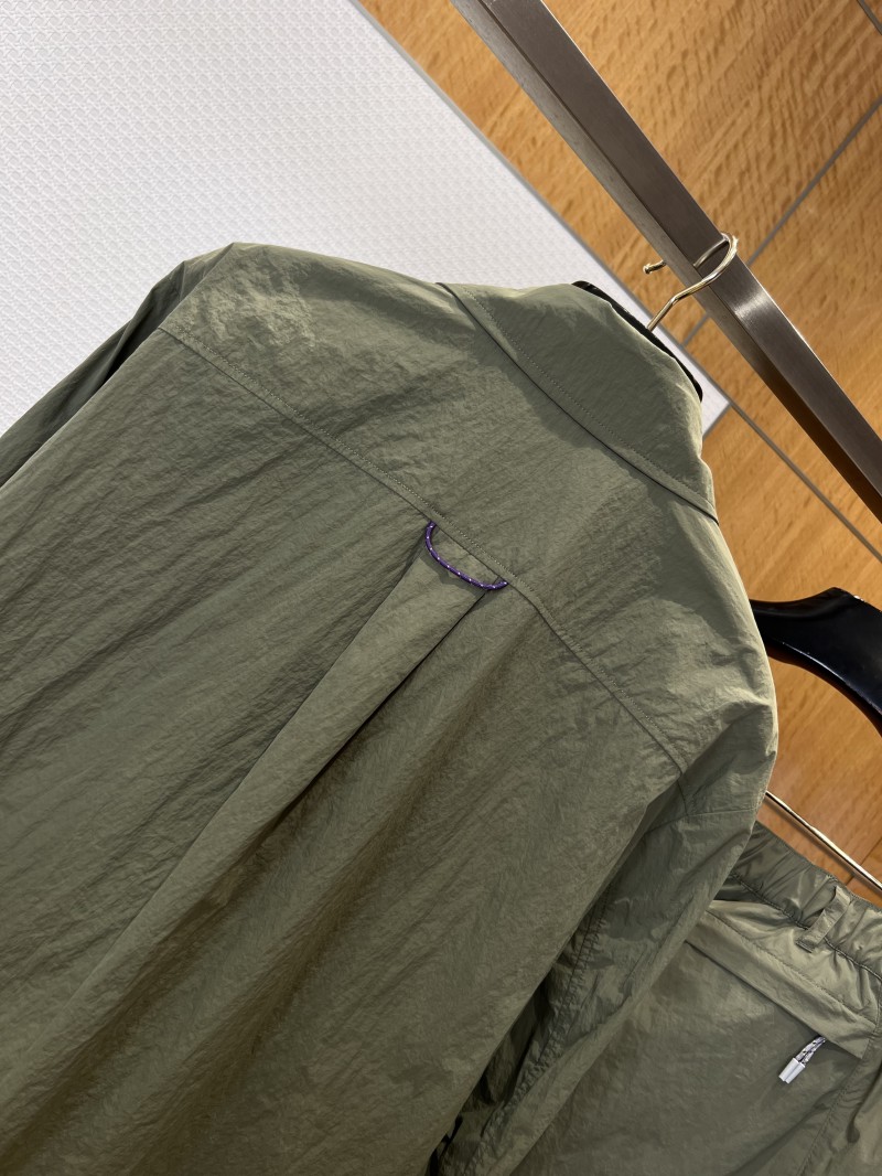 LV Embroidered Lapel Zipper Jacket 5