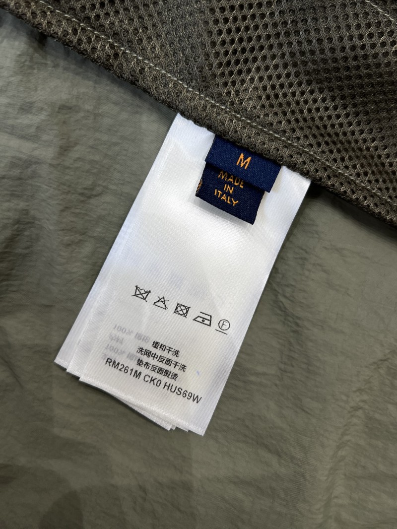 LV Embroidered Lapel Zipper Jacket 8