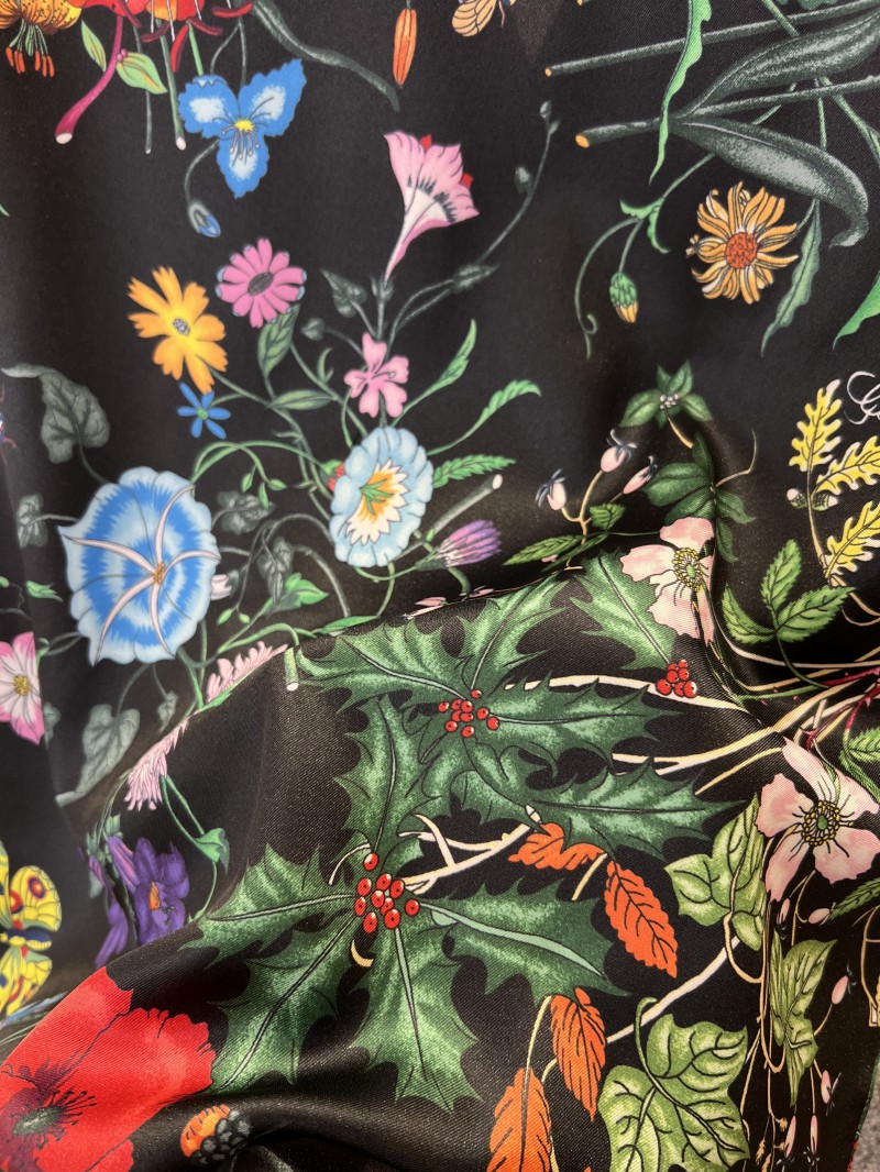 Gucci Floral All-Over Print Single-Button Long-Sleeve Shirt 7