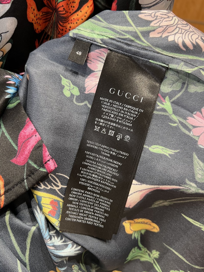 Gucci Floral All-Over Print Single-Button Long-Sleeve Shirt 8