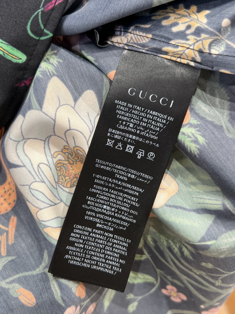 Gucci Floral All-Over Print Single-Button Short-Sleeve Shirt 8