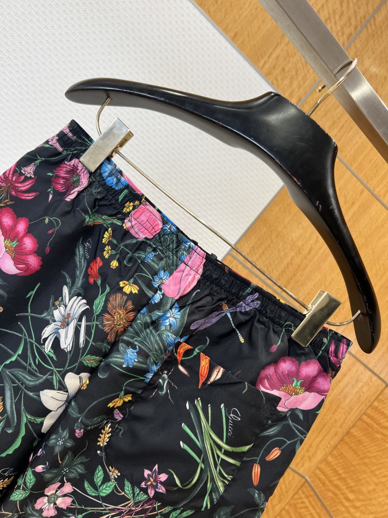 Gucci Floral and Insect Print Drawstring Shorts 5