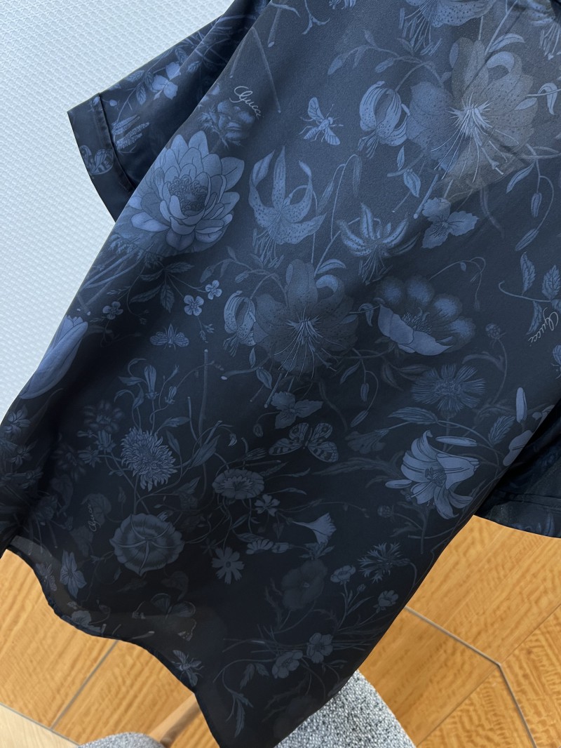 Gucci Floral Print lapel Short-Sleeve Collared Shirt 6