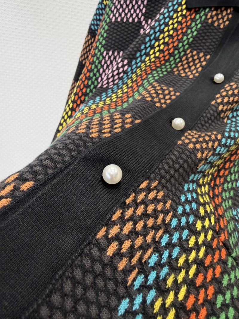 LV Checkered Jacquard Knit Short-Sleeve Polo Shirt 6