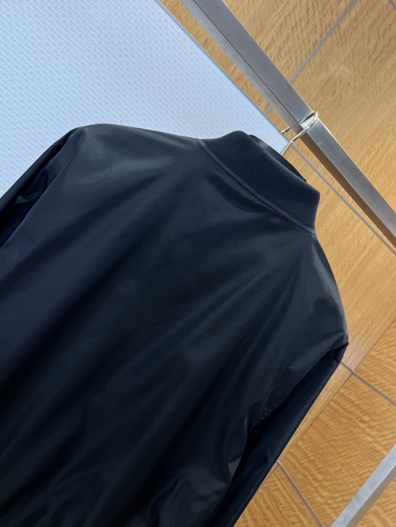 Prada Solid-Color Drop-Shoulder Long-Sleeve Zipper Jacket 5
