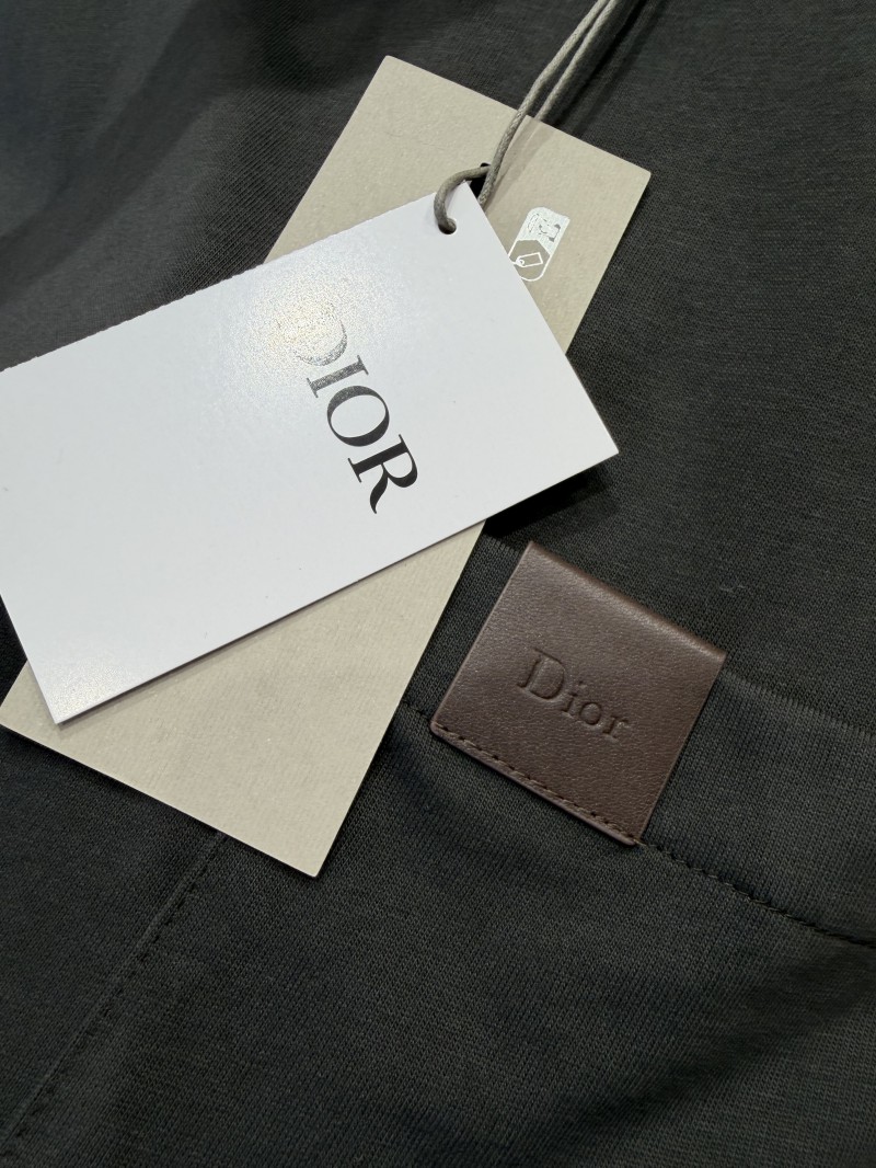 Dior Leather-Label Pocket Crew-Neck Short-Sleeve T-Shirt 1 5