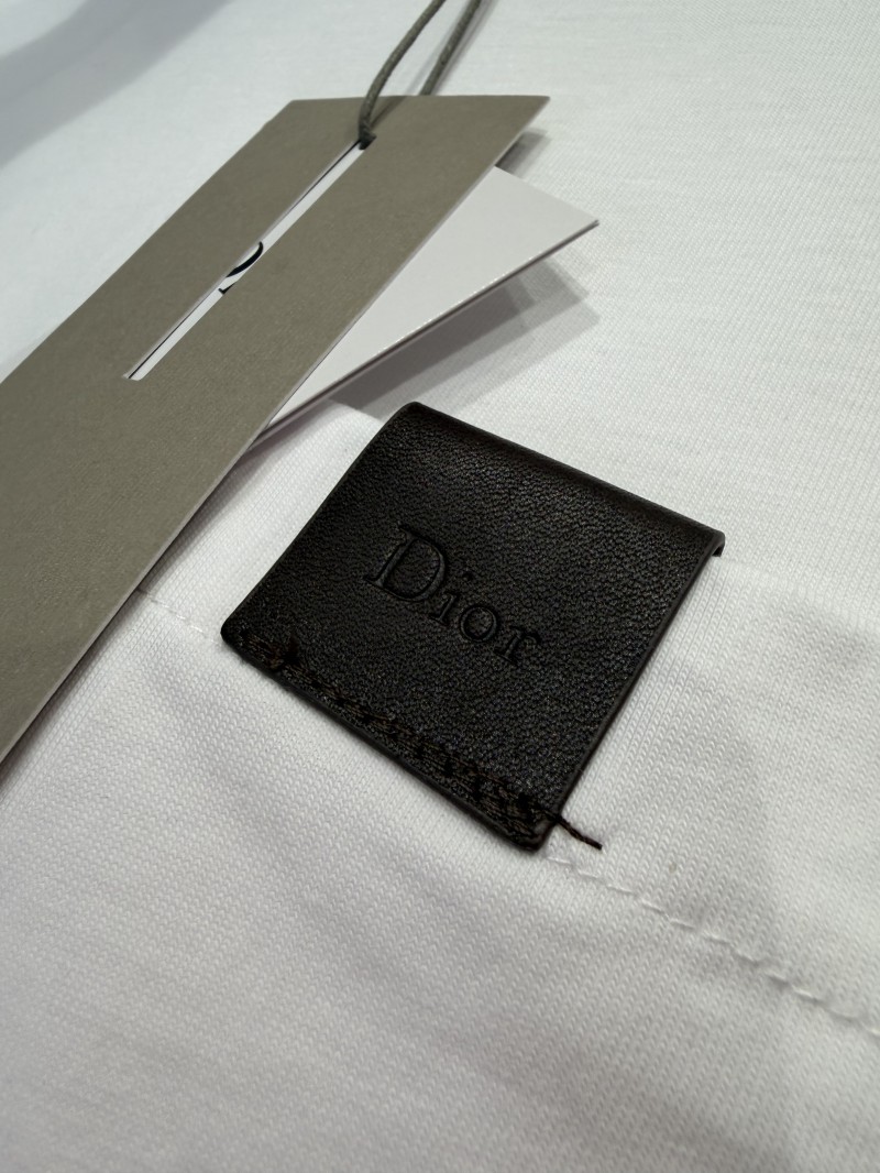 Dior Leather-Label Pocket Crew-Neck Short-Sleeve T-Shirt 2 5