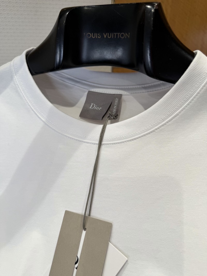 Dior Leather-Label Pocket Crew-Neck Short-Sleeve T-Shirt 2 6