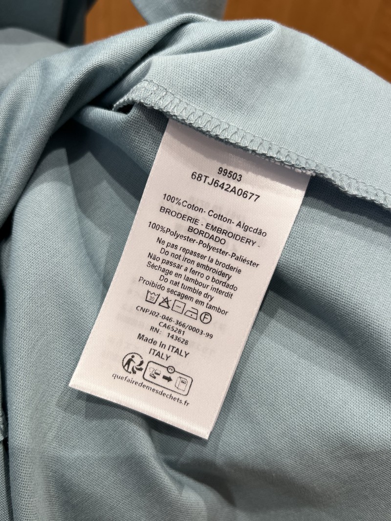 Dior Letter Embroidered Crew-Neck Short-Sleeve T-Shirt 8